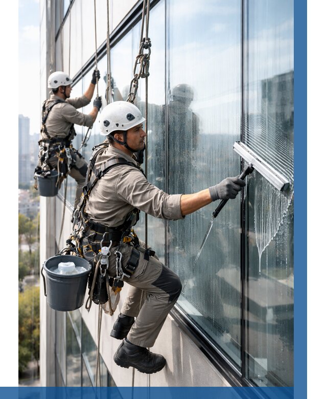 Мойка окон альпинистами в Лабинске от 4826 р. | ВЫСОТНИК-Лбк
