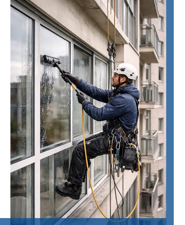 Мойка балконного остекления в Лабинске от 3753 р. | ВЫСОТНИК-Лбк