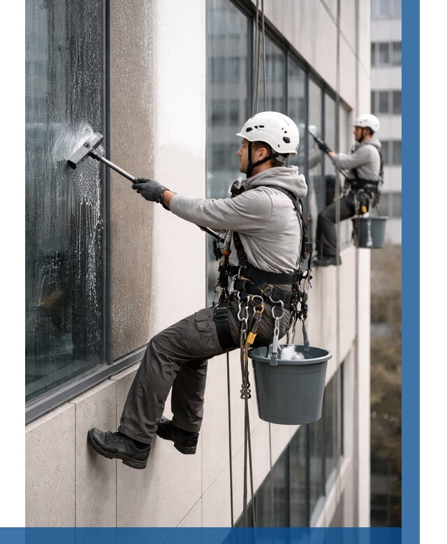 Мойка фасадов зданий в Лабинске под ключ от 375 р. | ВЫСОТНИК-Лбк