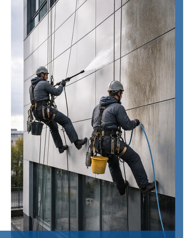 Мойка фасада из композита в Лабинске по цене от 322 р. | ВЫСОТНИК-Лбк