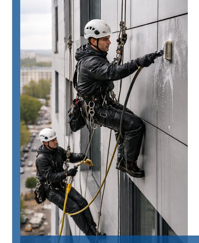Профессиональная мойка фасада из композита в Лабинске