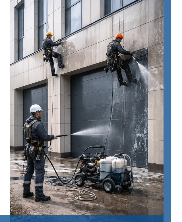 Послестроительная мойка фасада в Лабинске от 322 р. | ВЫСОТНИК-Лбк