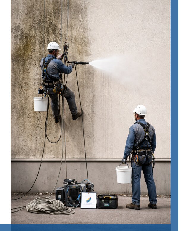 Очистка фасада от плесени в Лабинске от 322 р. | ВЫСОТНИК-Лбк