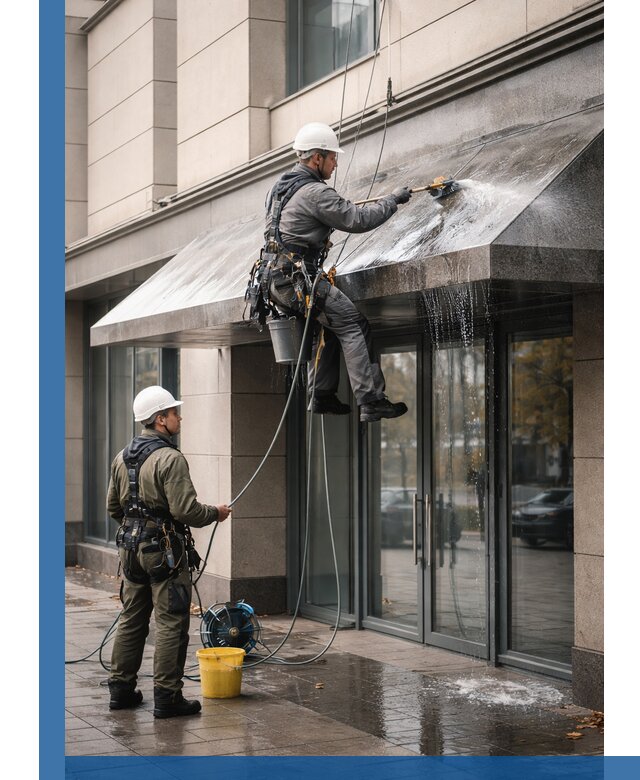 Профессиональная мойка козырьков и навесов в Лабинске