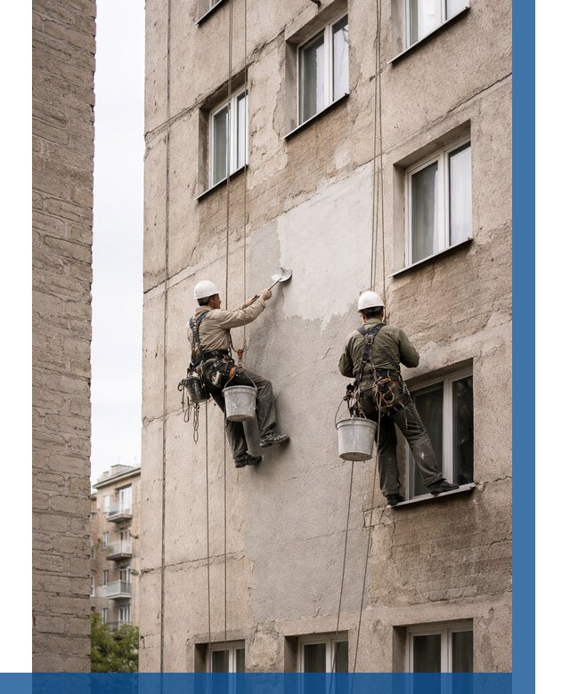 Косметический ремонт фасада в Лабинске от 1180 р. | ВЫСОТНИК-Лбк