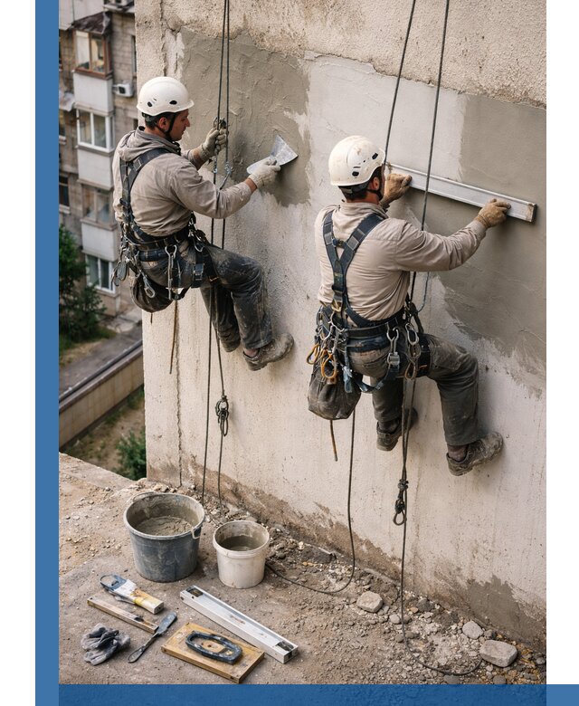 Комплексный ремонт штукатурного фасада с гарантией в Лабинске