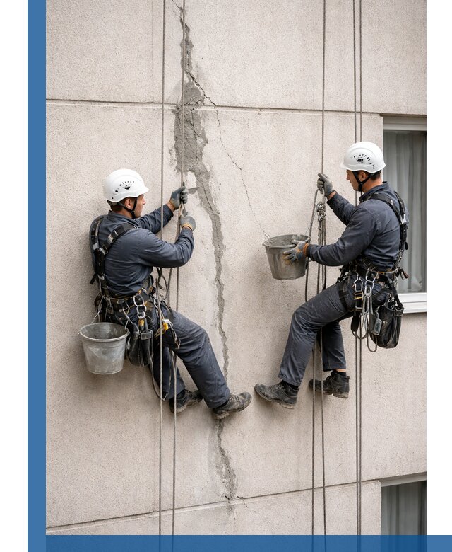 Заделка трещин на фасаде в Лабинске с гарантийным ремонтом