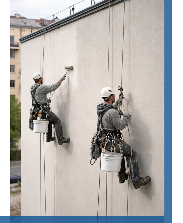 Покраска оштукатуренного фасада в Лабинске от 343 р. | ВЫСОТНИК-Лбк