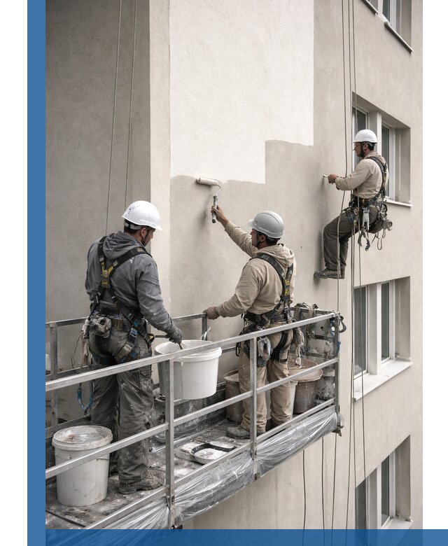 Покраска оштукатуренного фасада в Лабинске под ключ с гарантией