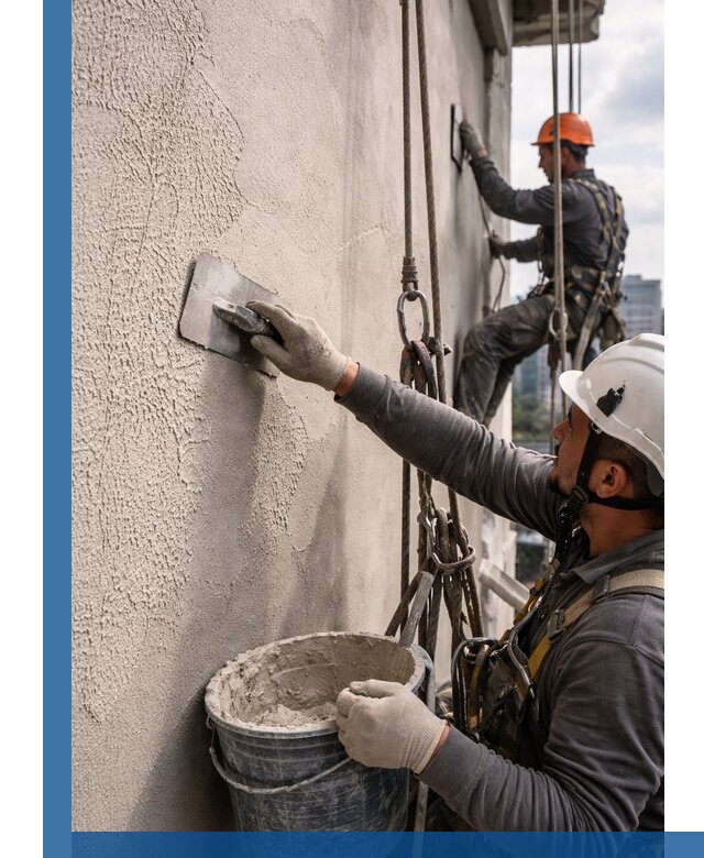 Декоративная штукатурка фасада с утеплением и защитой в Лабинске