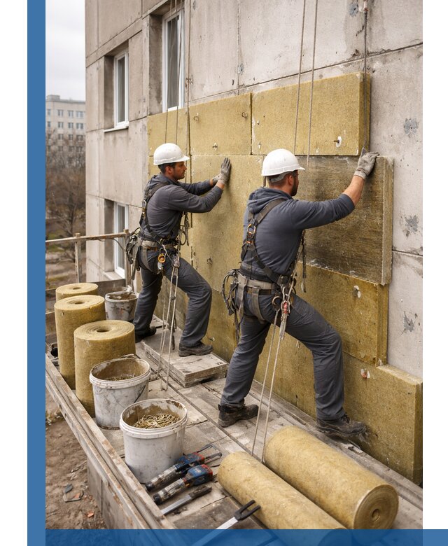 Утепление фасада минватой в Лабинске под ключ с гарантией