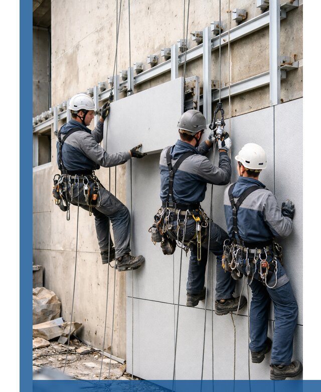 Монтаж вентилируемого фасада в Лабинске под ключ с гарантией качества