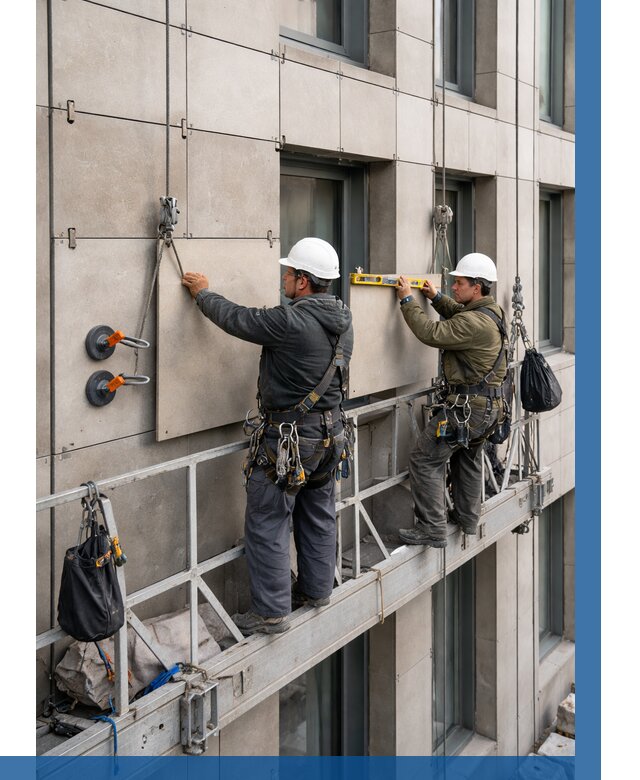 Монтаж керамогранита на фасад в Лабинске от 2681 р. | ВЫСОТНИК-Лбк