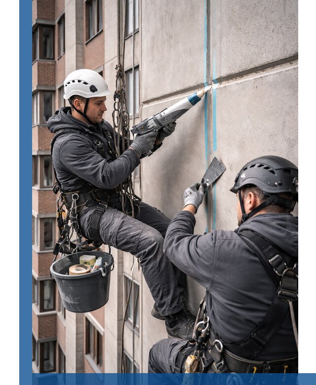 Вторичная герметизация швов фасада и кровли в Лабинске