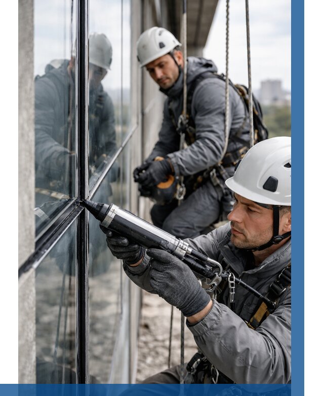 Герметизация витражных швов в Лабинске от 697 р. | ВЫСОТНИК-Лбк