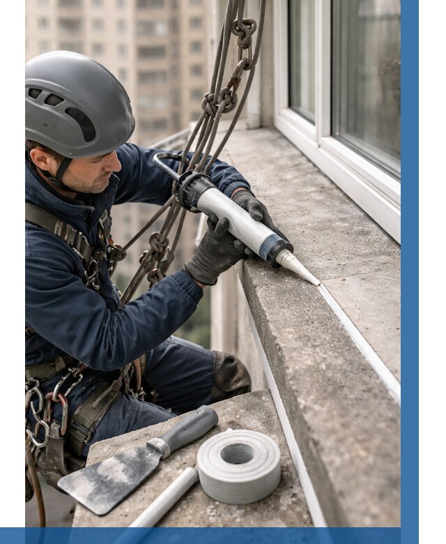 Герметизация балконного козырька в Лабинске от 4826 р. | ВЫСОТНИК-Лбк