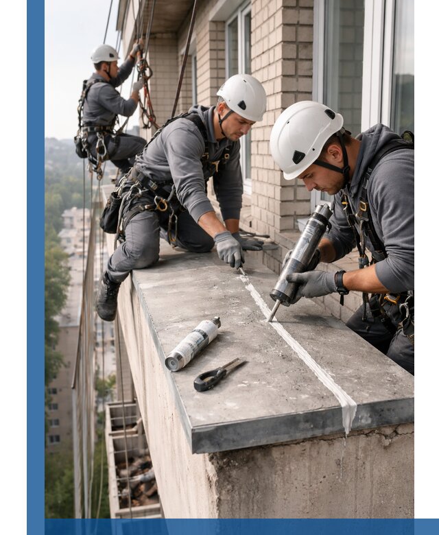 Герметизация балконного козырька в Лабинске профессионально