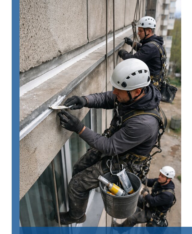 Герметизация примыкания балкона в Лабинске под ключ с гарантией