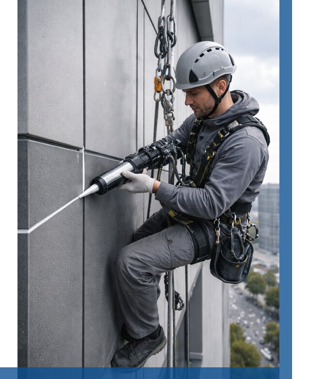 Герметизация стыков фасадных панелей в Лабинске от 6971 р.| ВЫСОТНИК-Лбк