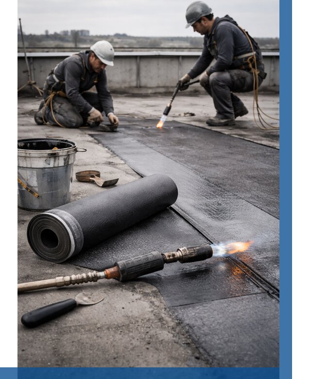 Ремонт рулонной кровли в Лабинске от 697 р. | ВЫСОТНИК-Лбк