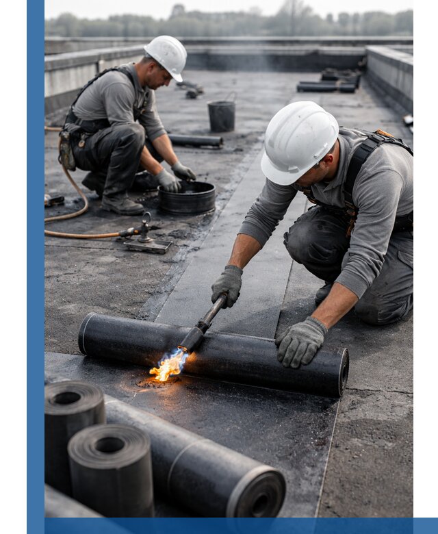 Ремонт рулонной кровли в Лабинске герметизация и восстановление