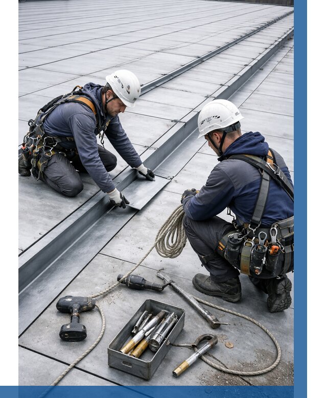 Ремонт фальцевой кровли в Лабинске от 751 р. | ВЫСОТНИК-Лбк