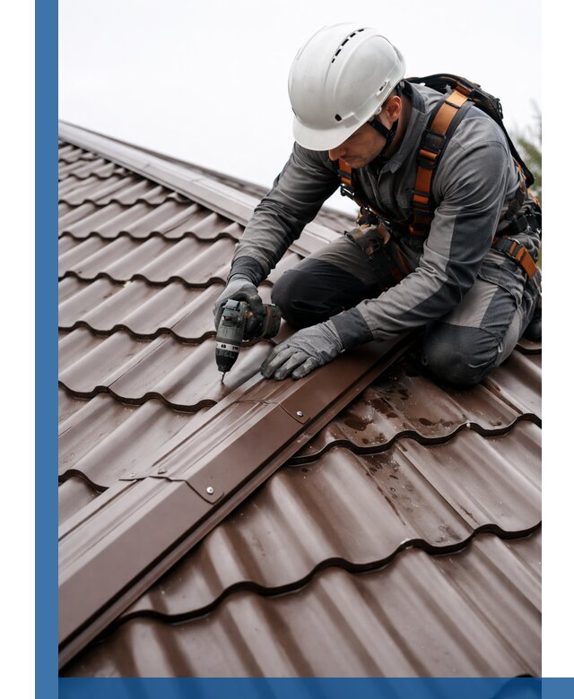 Ремонт металлочерепицы на крыше в Лабинске профессионально