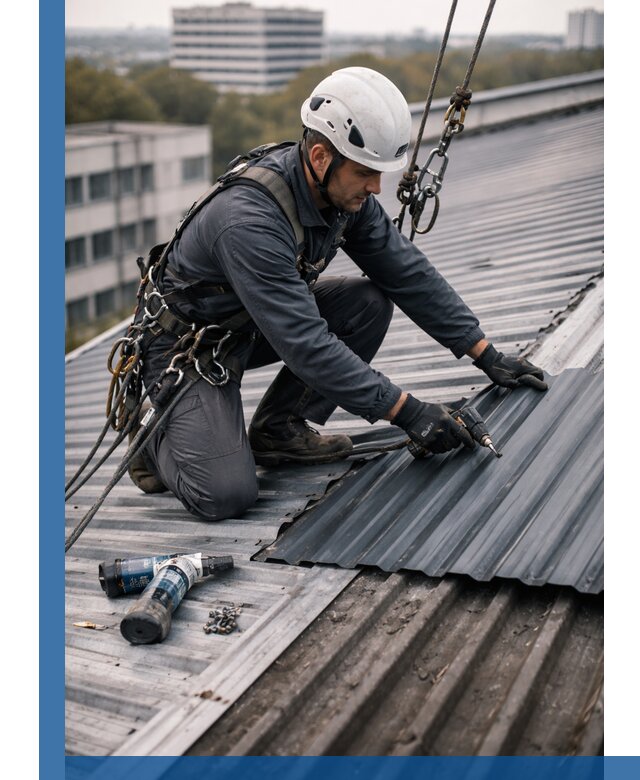 Ремонт профнастила на кровле в Лабинске, работы под ключ