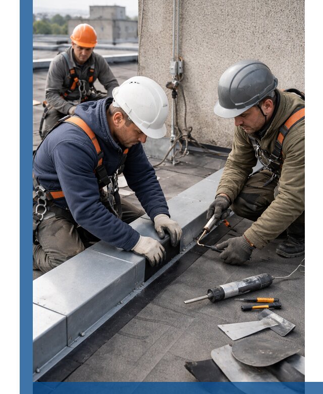 Ремонт кровельных примыканий в Лабинске профессионально