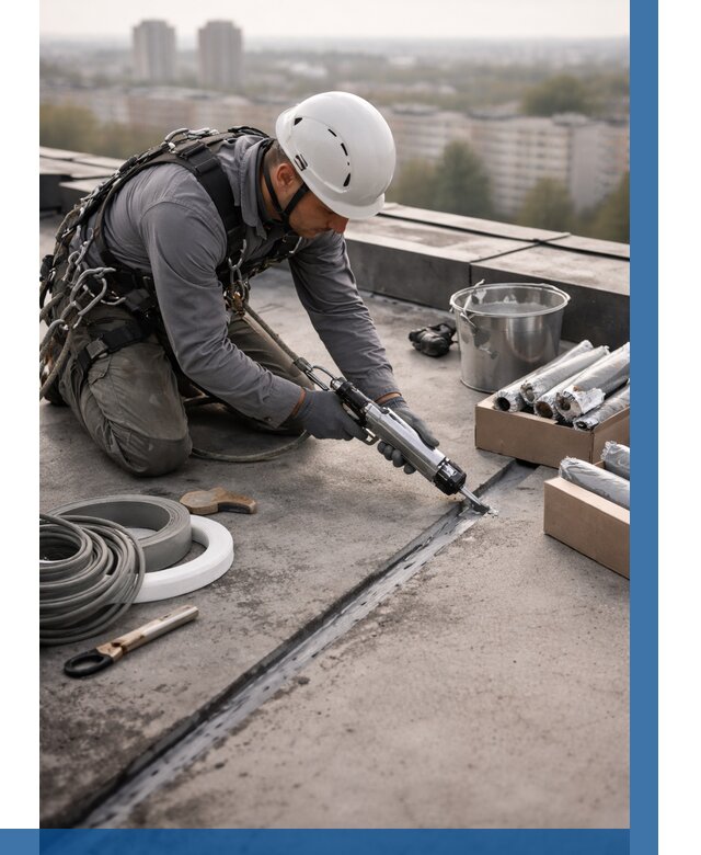 Герметизация швов кровли в Лабинске от 483 р./м2 | ВЫСОТНИК-Лбк