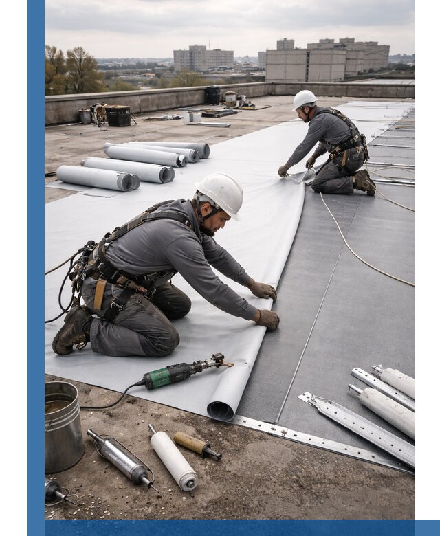 Монтаж мембранной кровли в Лабинске для промышленных зданий