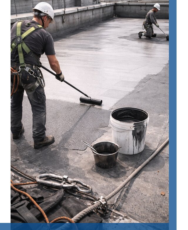 Гидроизоляция кровли жидкой резиной в Лабинске от 536 р. | ВЫСОТНИК-Лбк