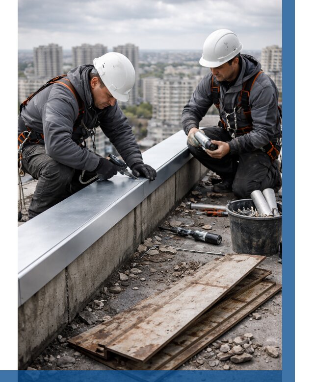 Замена парапетных крышек под ключ в Лабинске от 1287 р. | ВЫСОТНИК-Лбк