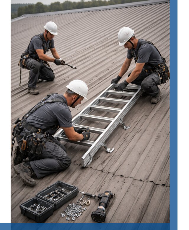 Монтаж кровельной лестницы в Лабинске от 4826 р. | ВЫСОТНИК-Лбк