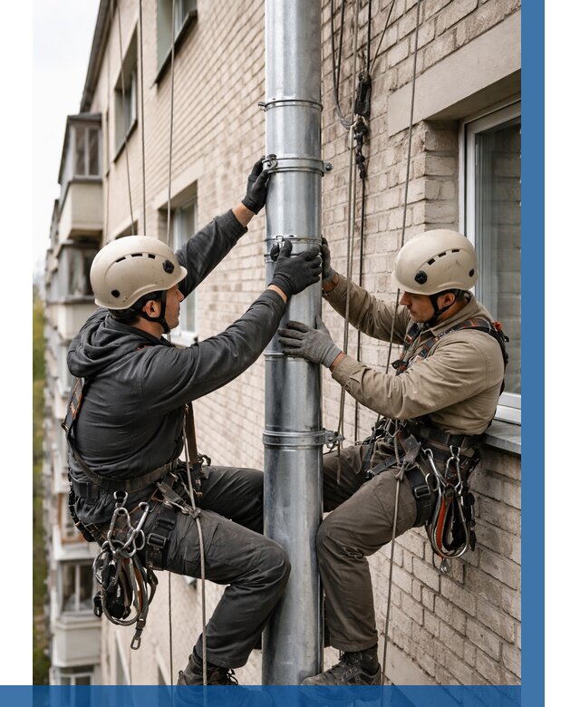 Замена водосточных труб в Лабинске от 6971 р. | ВЫСОТНИК-Лбк