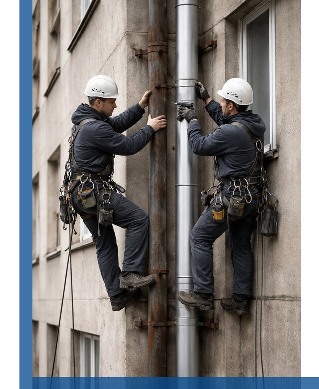 Замена водосточных труб в Лабинске: монтаж и демонтаж под ключ