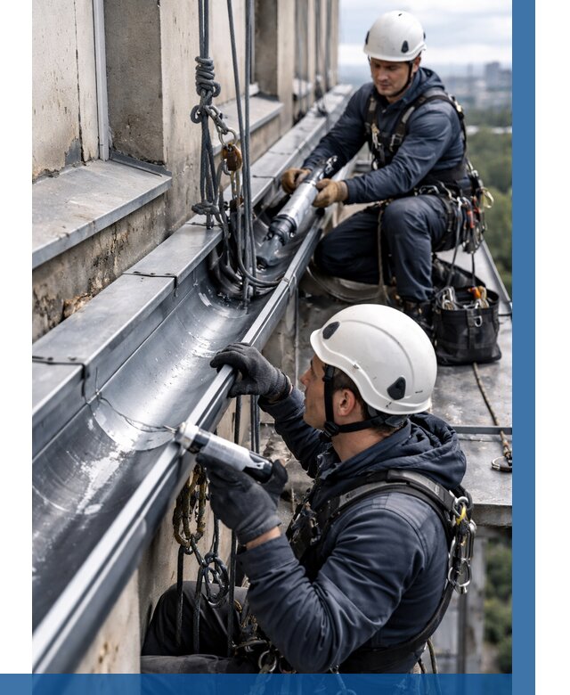 Ремонт водосточных желобов в Лабинске от 6971 р. | ВЫСОТНИК-Лбк