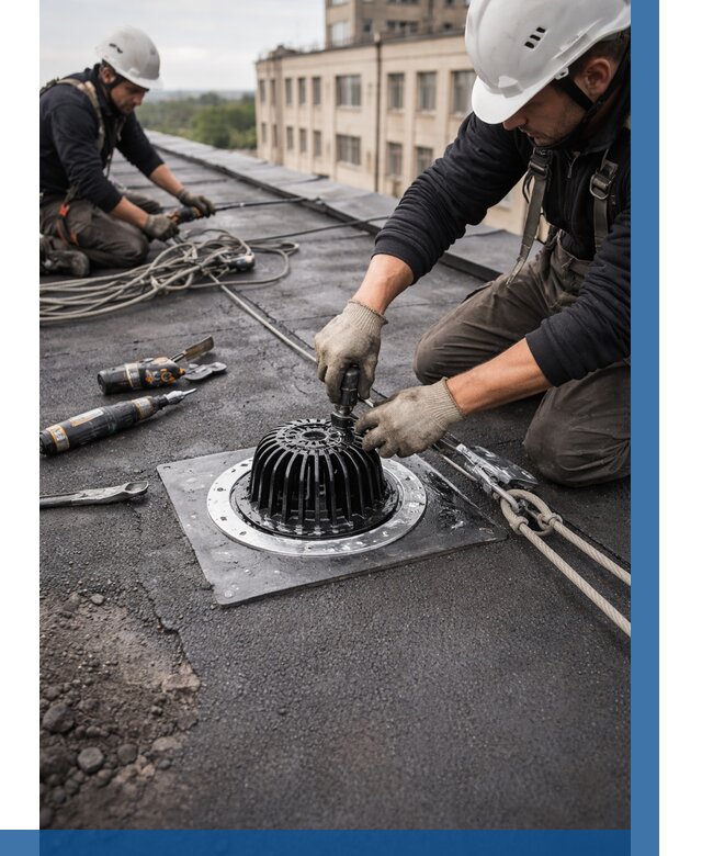 Установка водосточных воронок в Лабинске цена от 3753 р. | ВЫСОТНИК-Лбк