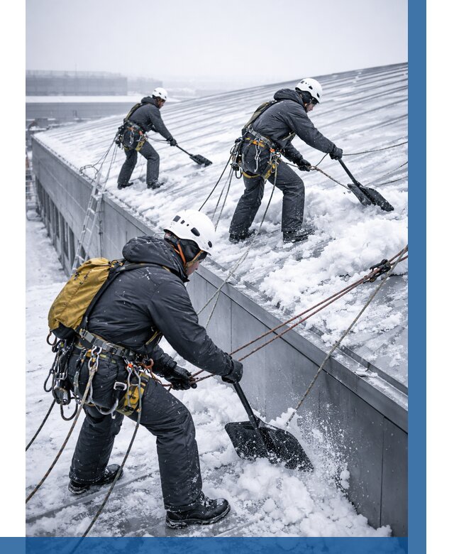 Очистка навесов от снега в Лабинске от 4826 р. | ВЫСОТНИК-Лбк