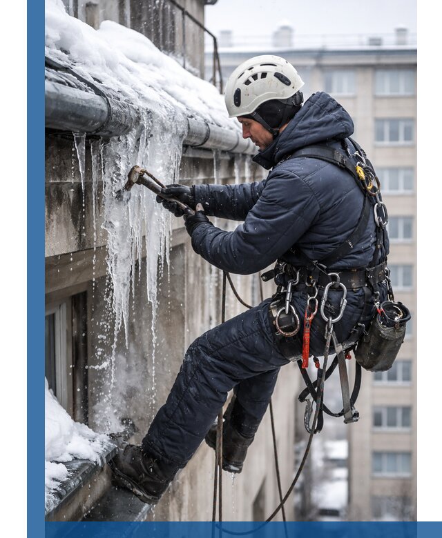 Удаление наледи и чистка водостоков в Лабинске оперативно и безопасно