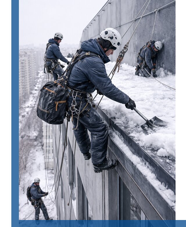 Абонентское обслуживание кровли зимой в Лабинске регулярный уход