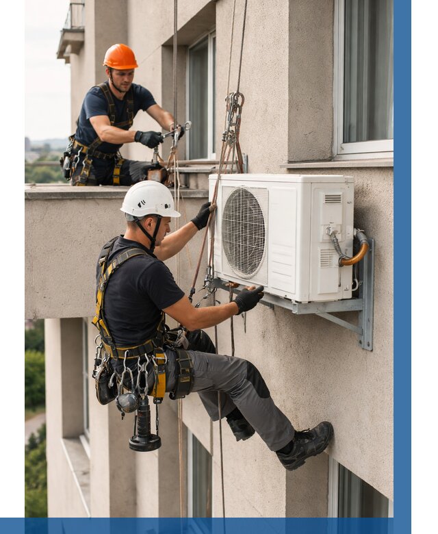 Монтаж внешнего блока кондиционера в Лабинске от 6971 р. | ВЫСОТНИК-Лбк