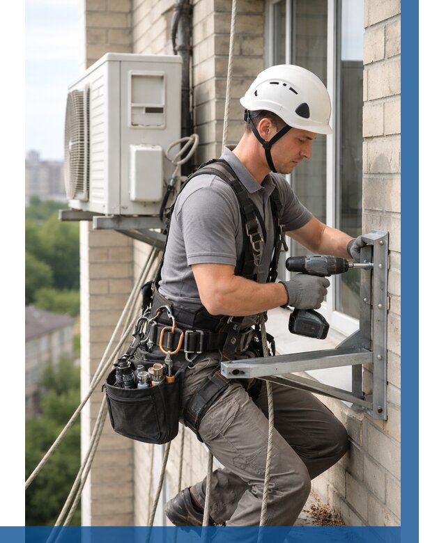 Установка кронштейнов кондиционера в Лабинске от 3753 р. | ВЫСОТНИК-Лбк