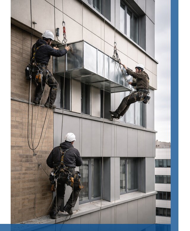 Монтаж воздуховодов на фасаде в Лабинске от 1609 р. | ВЫСОТНИК-Лбк