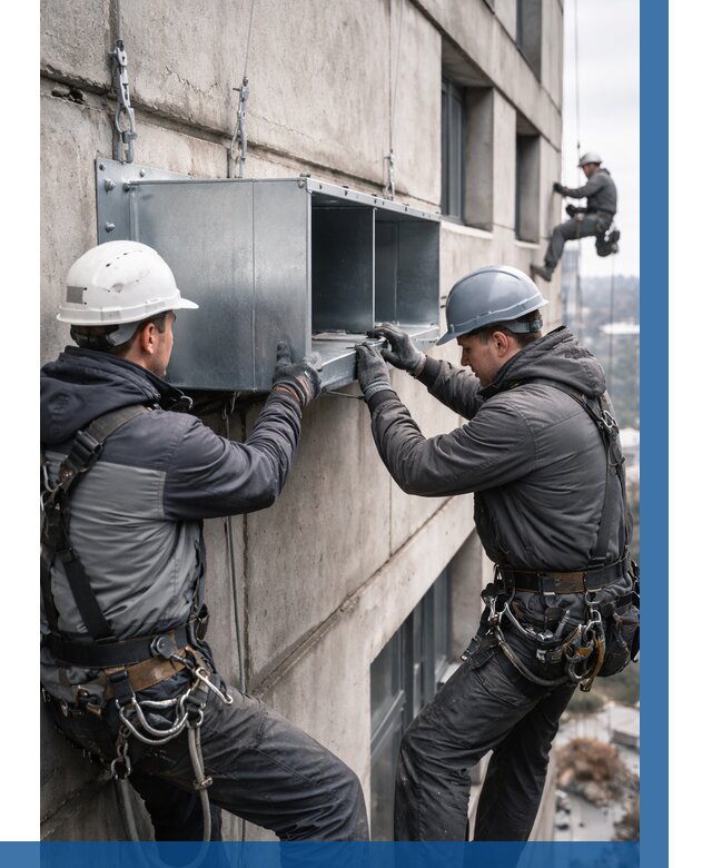 Монтаж вентиляционных коробов в Лабинске от 3217 р. | ВЫСОТНИК-Лбк