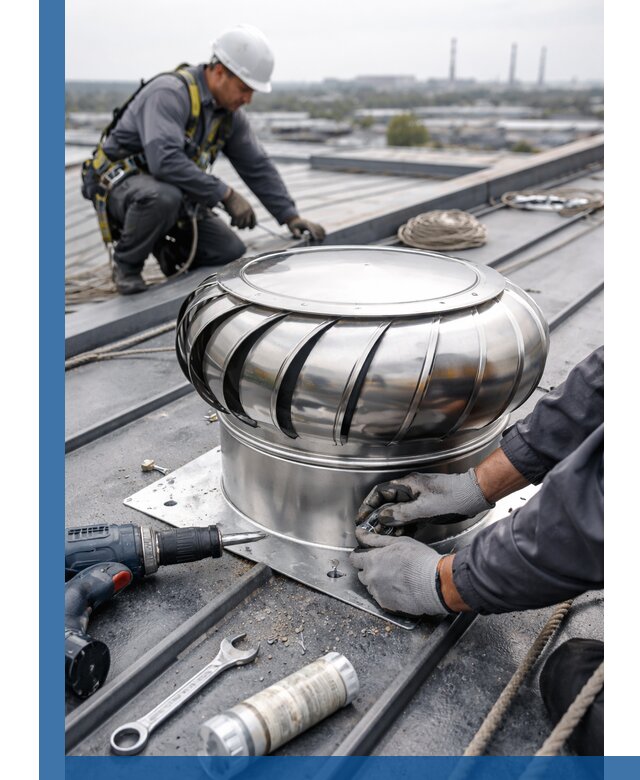 Установка дефлекторов на кровле в Лабинске профессионально