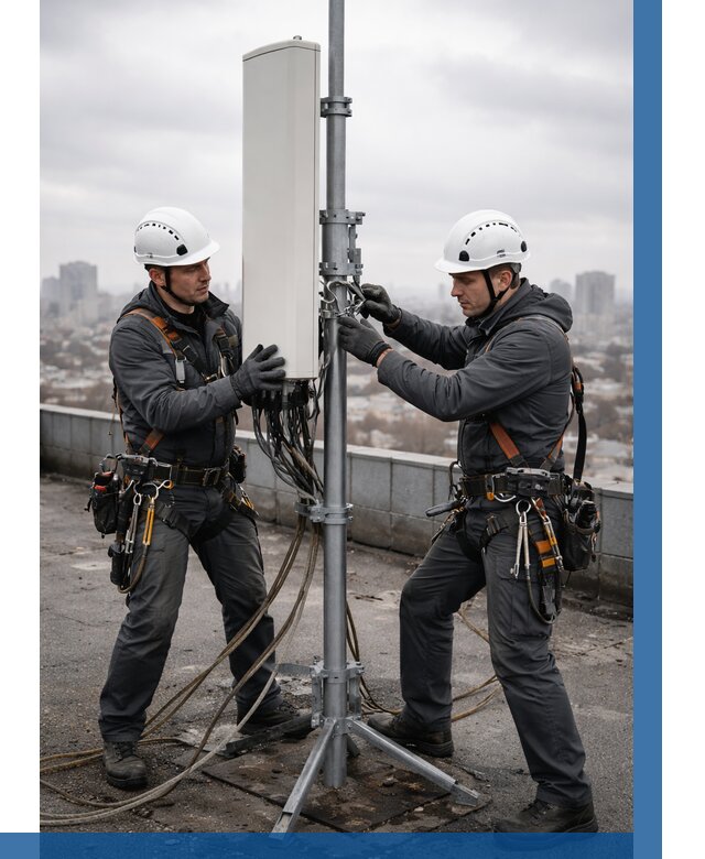 Монтаж антенн связи на крыше в Лабинске от 9115 р. | ВЫСОТНИК-Лбк