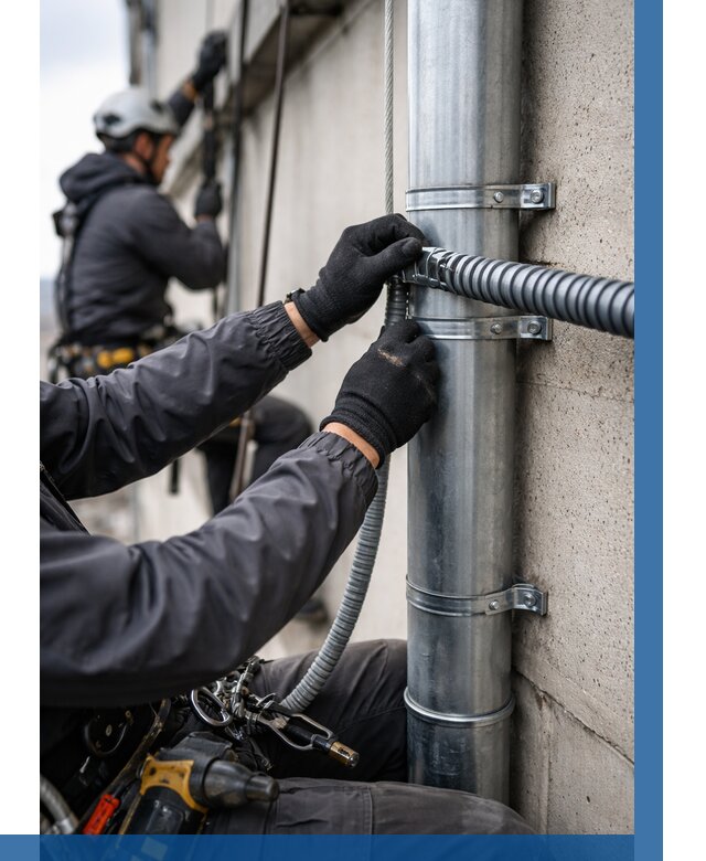 Монтаж гофры для кабеля в Лабинске от 322 р. | ВЫСОТНИК-Лбк