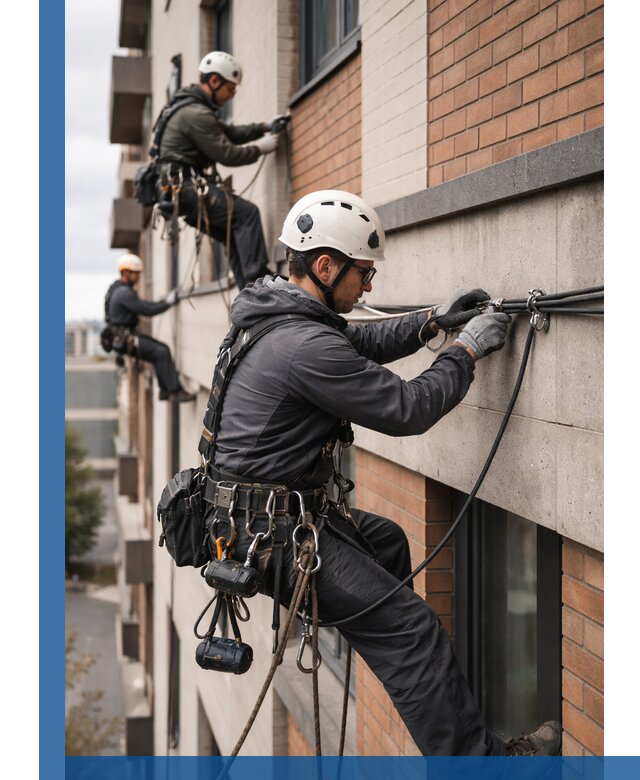 Крепление кабеля на фасаде монтаж и крепеж в Лабинске