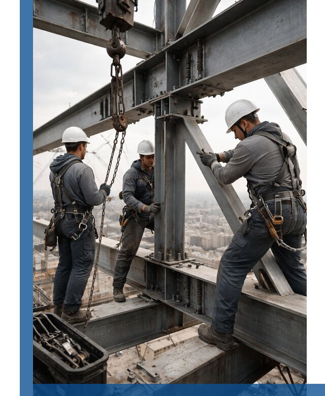 Профессиональный монтаж металлоконструкций на высоте в Лабинске